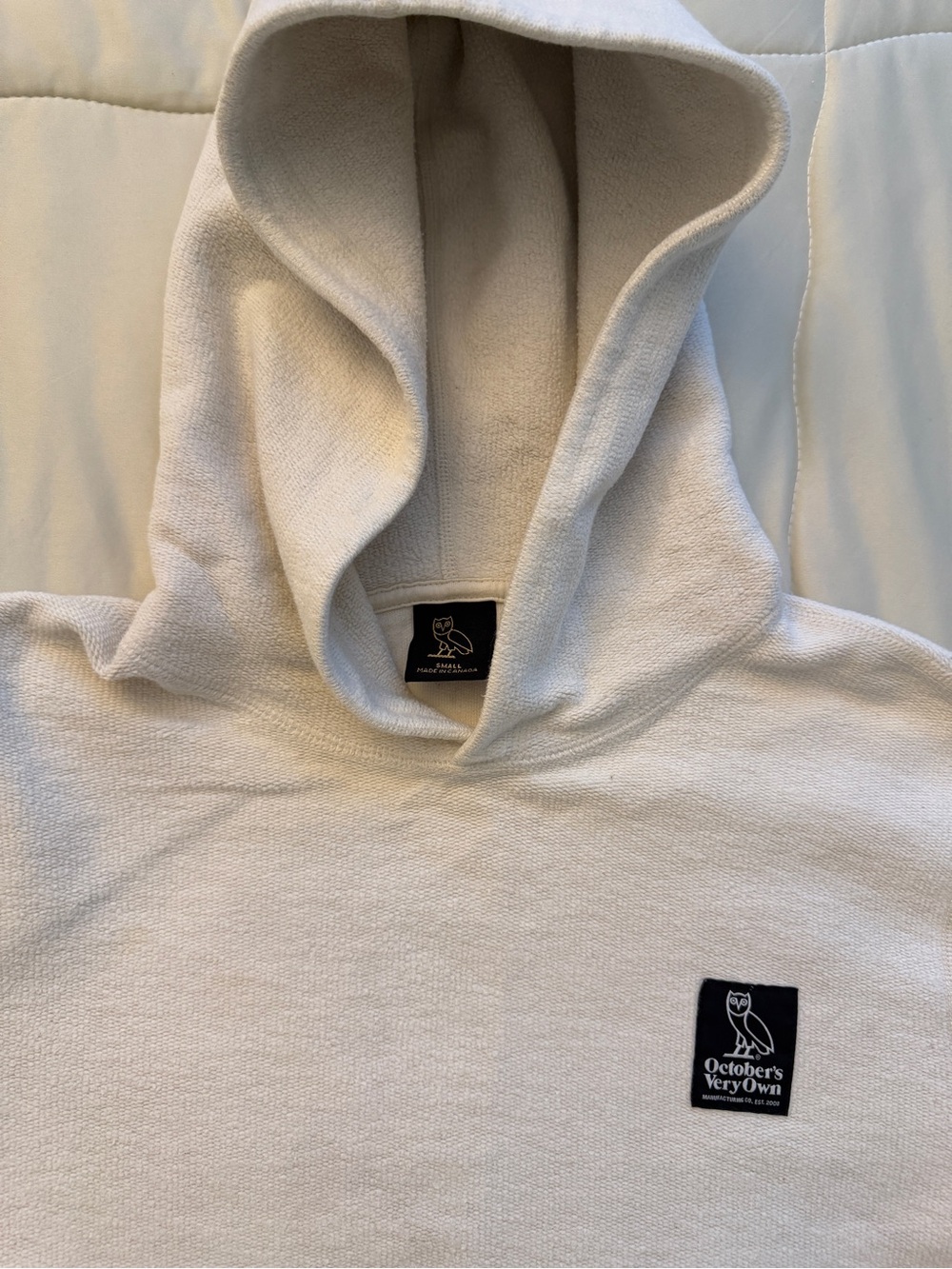 OVO (October’s Very Own) Essentials Hoodie – Cream – Size S